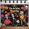1 Piece, Day of the Dead Decoration, Polyester Fabric, Day of the Dead Background Banner, Skull Background Banner