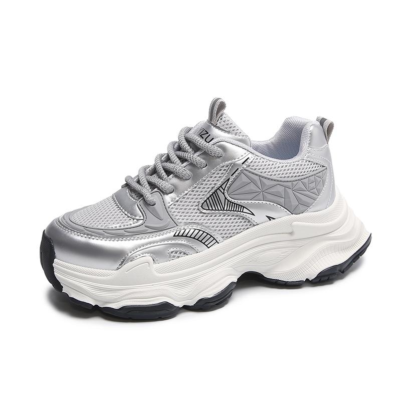 Thick Soles High Height Summer Women's Shoes with Round Toe Straps Sneakers Retro Breathable Mesh Casual Shoes Zapatillas Mujer