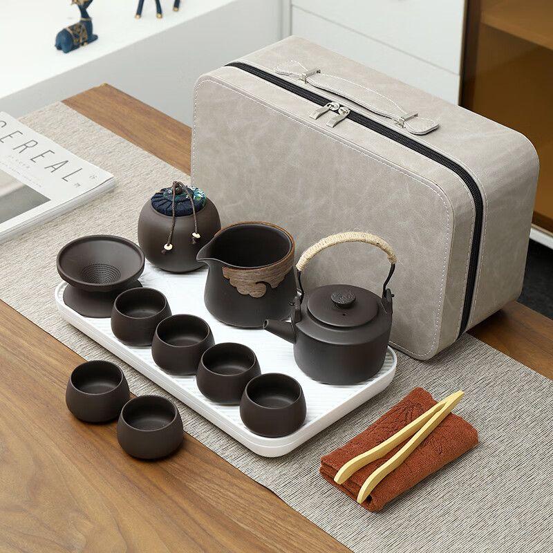Purple Clay Portable Kung Fu Tea Set