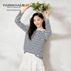 Mark Fairwhale Women's Striped 100% Cotton Long-Sleeve T-Shirt