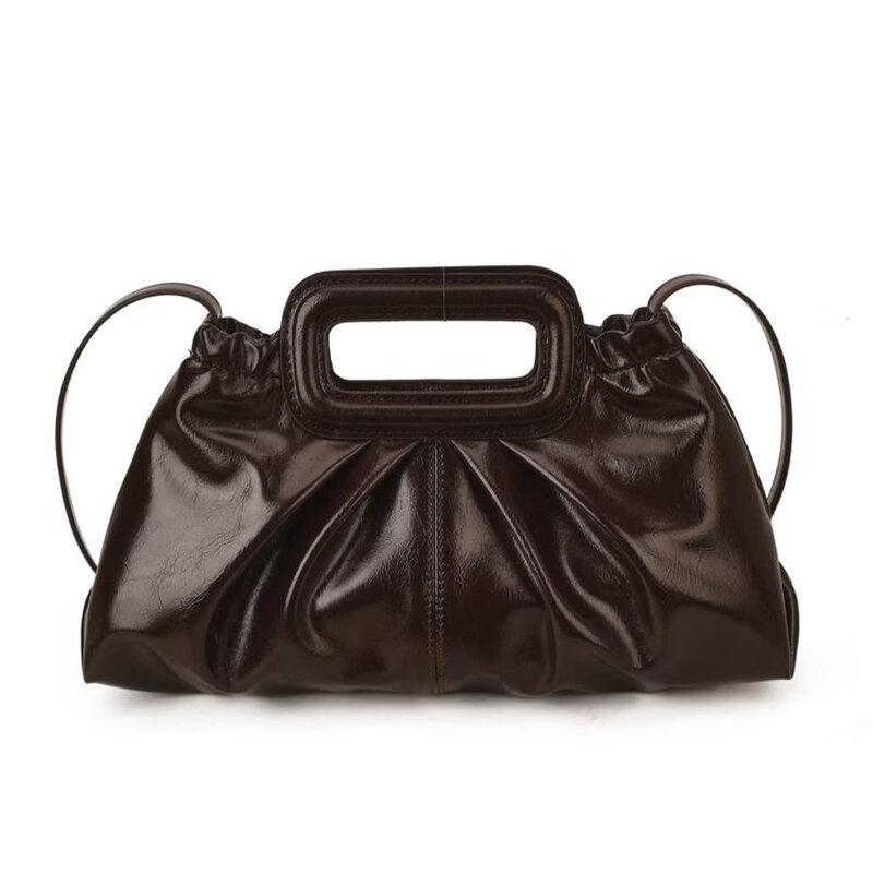 OGAR Retro Pleated Crossbody Tote Bag Handheld Crossbody