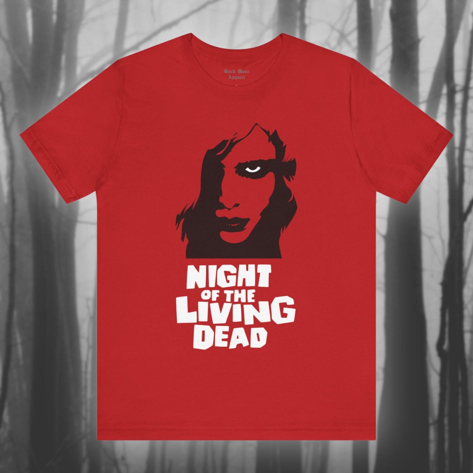 Night of the Living Dead, Zombie Shirt, Horror Movie T-Shirt, Undead T-Shirt, Classic Film, Scary Movie Unisex Jersey Short Sleeve Tee 4XL