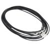 Black Leather Rope Necklace 45cm DIY Pendant Braided Cord Necklace with Clasp Waterproof Cord Chain Line String Men Women