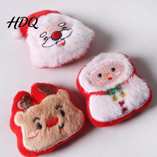 Small Plush Toys for Cats Christmas Cat Toy Soft Santa Claus Snowman Elk Tree Holiday Chew Bite Interactive Pet Enrichment Toy Indoor Claw Scratching