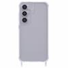 For Samsung Galaxy S24+ Case PC+TPU 1.5mm Clear Phone Cover with Lanyard Holes