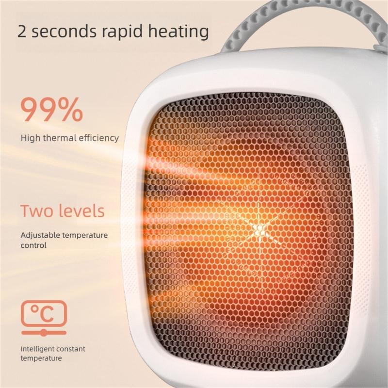 Macchina portatile elettrica riscaldante Controllo automatico della temperatura Mini ventilatore da scrivania Riscaldamento per camera da letto Riscaldamento rapido Macchina regolabile