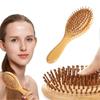 Massage Nanmu Comb Handheld Labor-Saving Round Tooth Comb Non-Damaging Hair Women Long Hair Household Rubber Air Cushion Comb