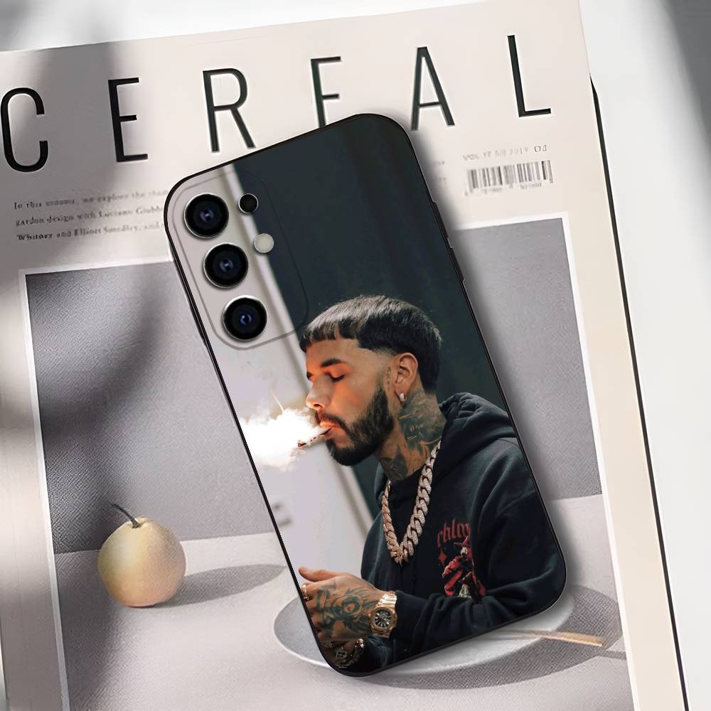A-Anuel AA Rapper Phone Case For Samsung S25,S24,S21,S22,S23,S30,Ultra,S20,Plus,Soft Silicone Black Cover