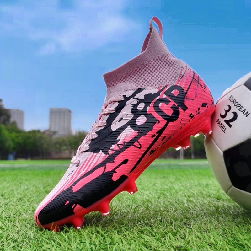 35-45 Teenagers' Large Size High Leg Nails Football Training Sneakers Children's Football Shoes