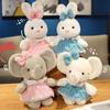 Plush Bunny And Elephant Gift Set For Kids And Teens Soft Animal Toys