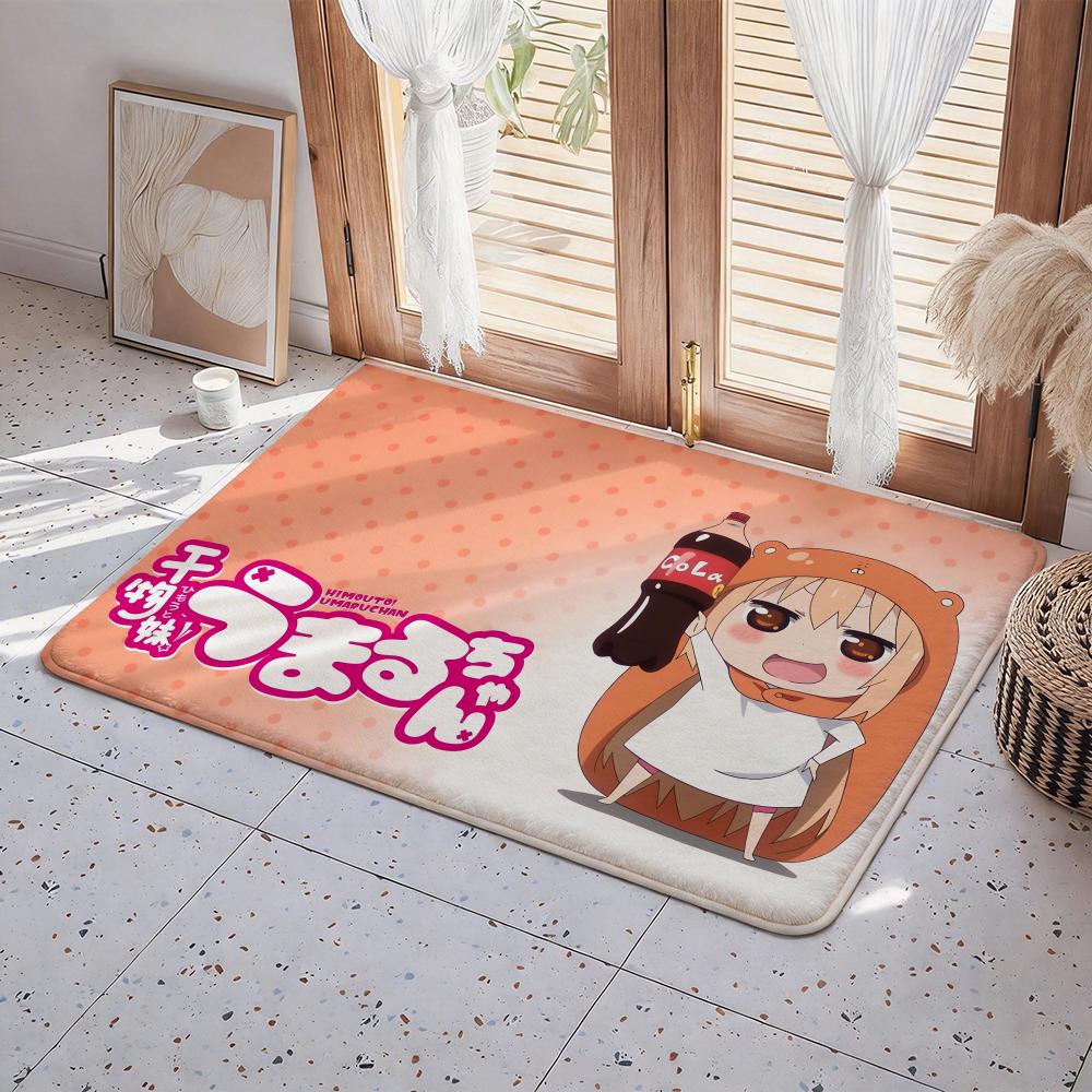 Character U Umaru Doma Floor Mat Eco Flannel Doormat Non Slip Odorless Indoor Floor Rug Soft Short Plush Home Mat