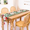 Christmas Party Tablecloth Snowman Santa Claus Table Runner Deer Xmas Tree Snowman Wedding Knitted Fabric Table Flag Home Decor