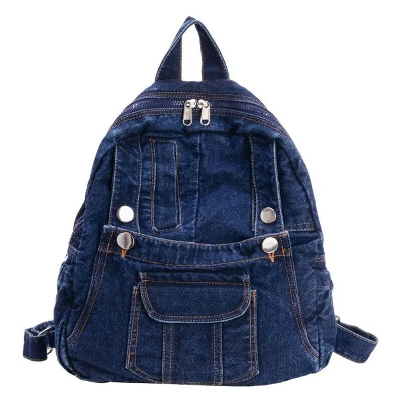 Li Shen Washed Denim Backpack