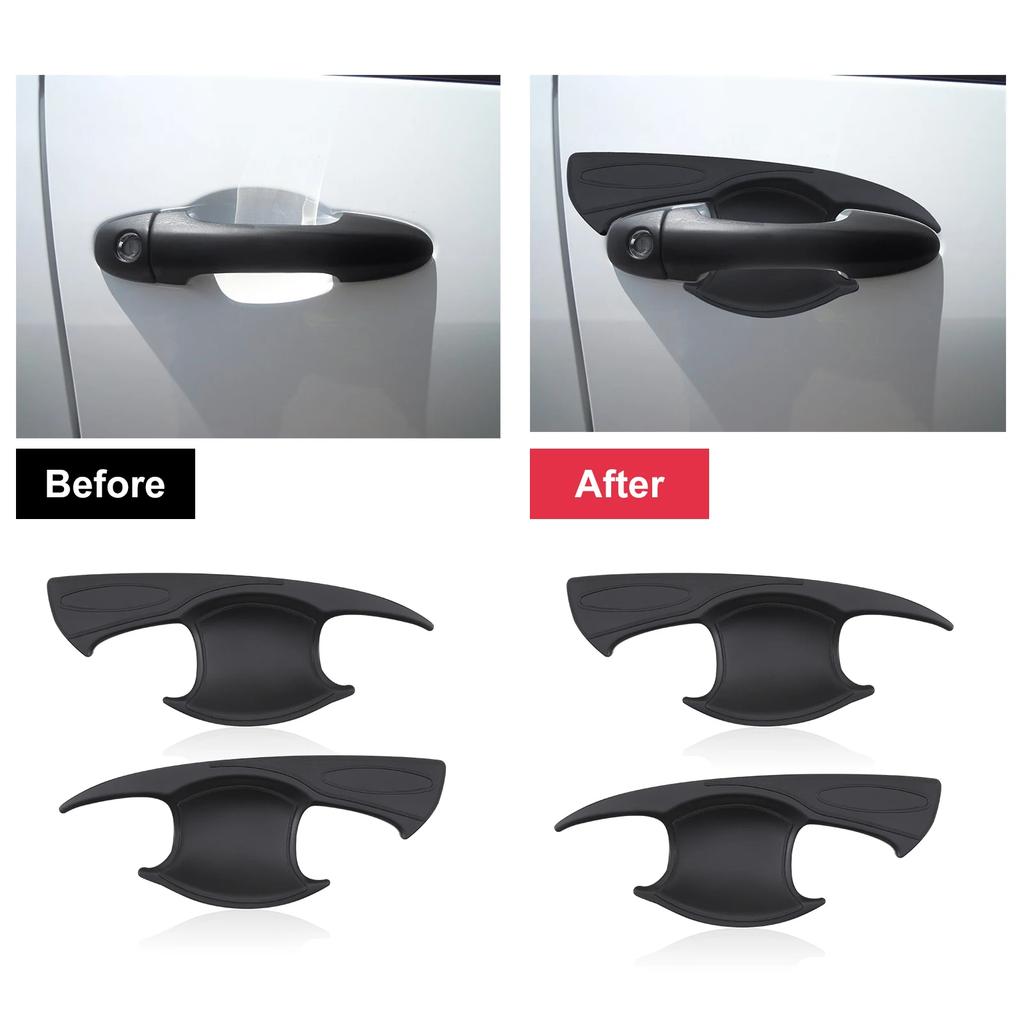 Auto Mattschwarz Türgriff Schüssel Einsatz Abdeckung Für Toyota Hilux Revo 2015 -2025 Türschutz