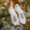 2 Pieces Faux Bird Hanging Decoration Festive Ornaments Lifelike