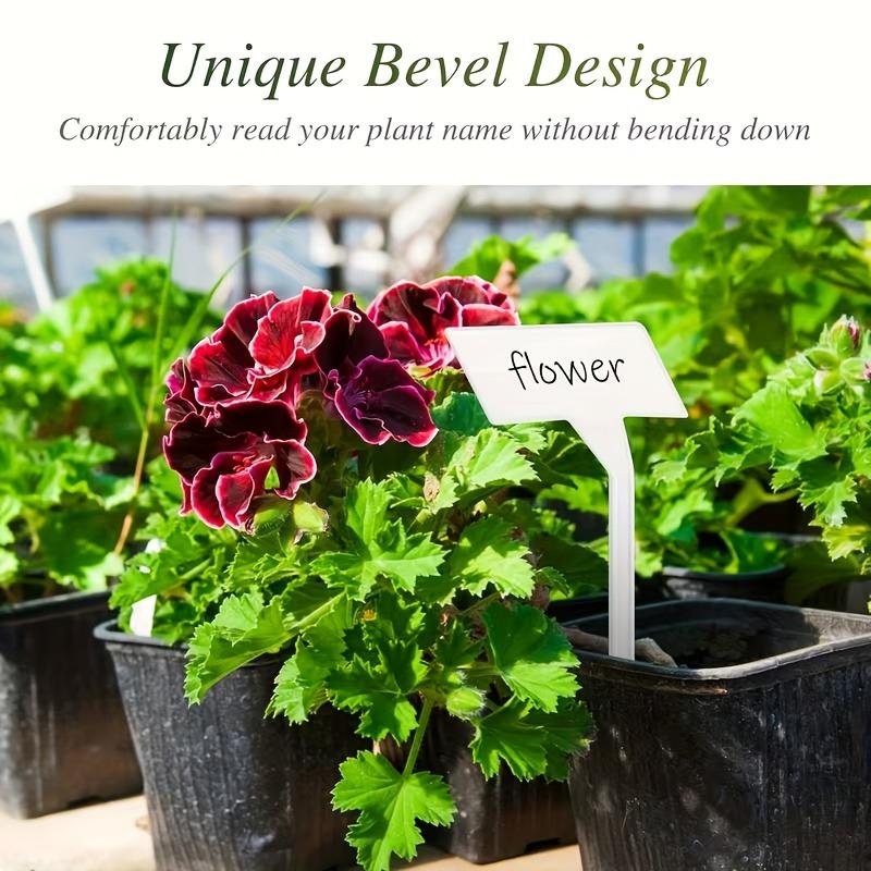 50pcs Heavy-Duty Waterproof Garden Plant Labels T-Shaped with Writing Surface for Herbs Vegetables Flowers Indoor/Outdoor Garden