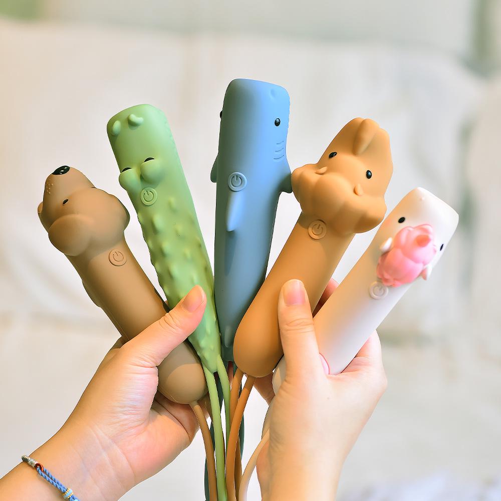 Silicone Animal Handheld Cartoon Flashlight - Soft Shell Night Lamp for Kids