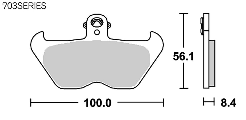 KITACO SBS Brake Pad 703HS Sinter Metal BMW R850R R1100R R1150GS K1200RS R1200C Etc. 777-0703020