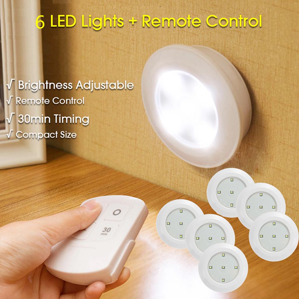 Buy 6Pcs White Wireless LED Night Light Under Closets Light