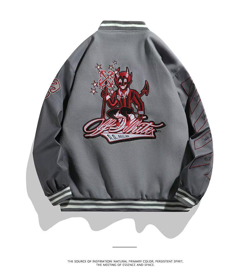 Men's Retro High Street Baseball Jacket - Autumn/Winter Trendy Pilot Style