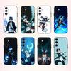 Blue Flame Blue Exorcist Handyhülle Für Samsung Galaxy A73,A72,A71,A70,A53,A52,A51,Andere Weiche Schwarze Hülle