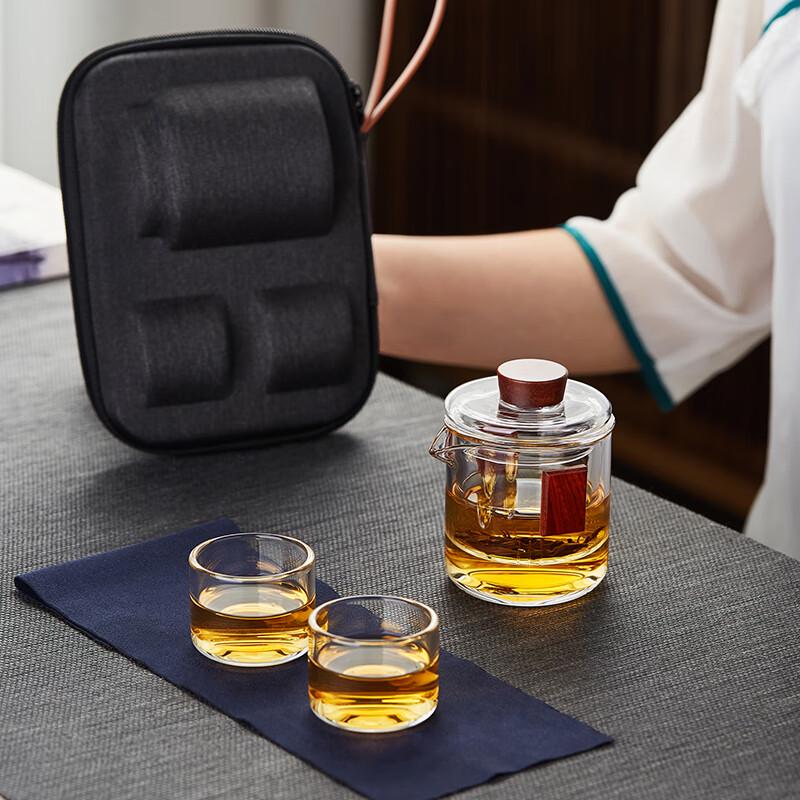 Meisni Portable Glass Kung Fu Tea Set