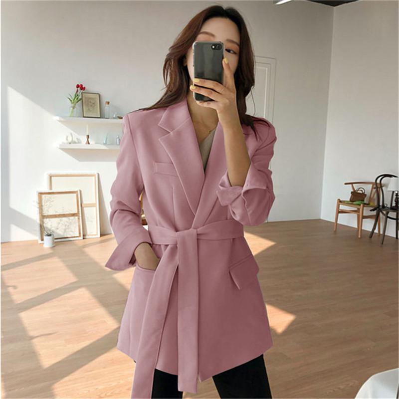 Women's Black Blazer: 2022 Spring/Autumn, Korean Medium Length, British Casual Style