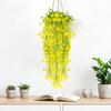 Thanksgiving Artificial Hanging Flowers for Outdoors Yellow Fake Winter Jasmine Vines, Small Wild Flowers for Wall Shelf Living Room Balcony Garden