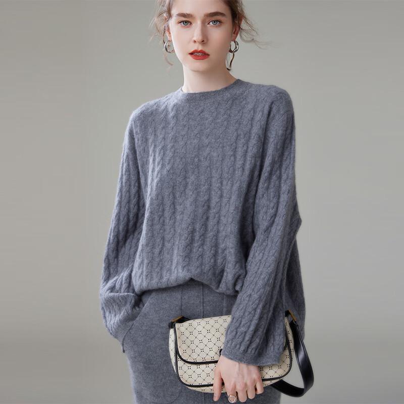 Fanzhen Women's Loose Fit Cashmere Blend Pullover Sweater