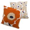 Marimekko Cushion Cover, 50x50cm, Unikko, Off-White, Beige, and Dark Blue, 069251 185 [Parallel Import]