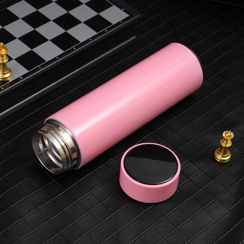 Smart 304 Stainless Steel Thermos Cup Touch Temperature Display Vacuum Straight Body Cup Business Office Double Layer Gift Cup