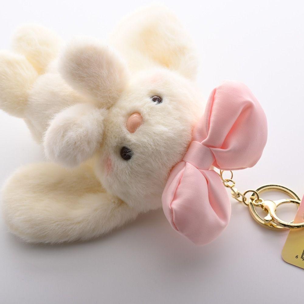 Cute Plush Toy Doll Creative Bunny Key Chain Birthday Present Bag Pendant