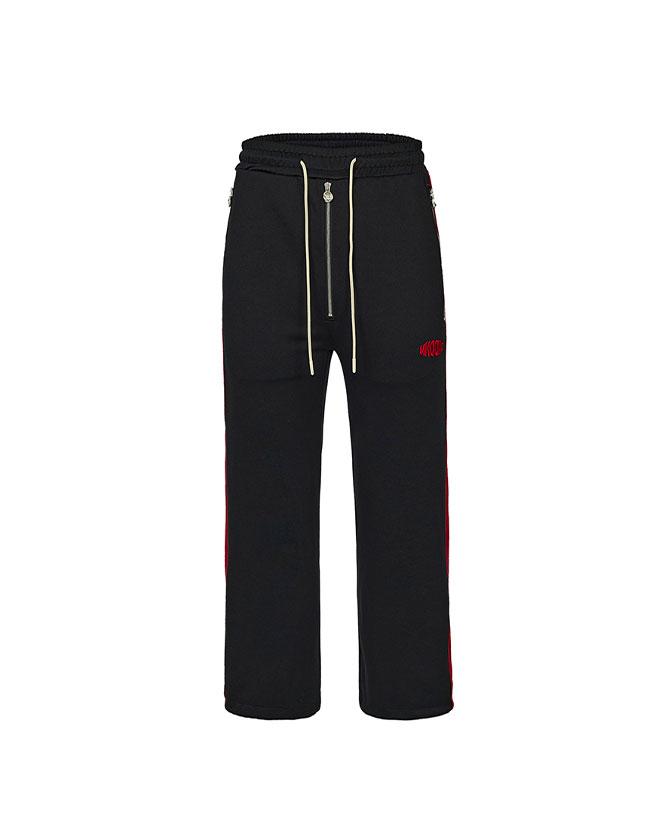 Mung Tracksuit Flared-Fit Pants(Black)