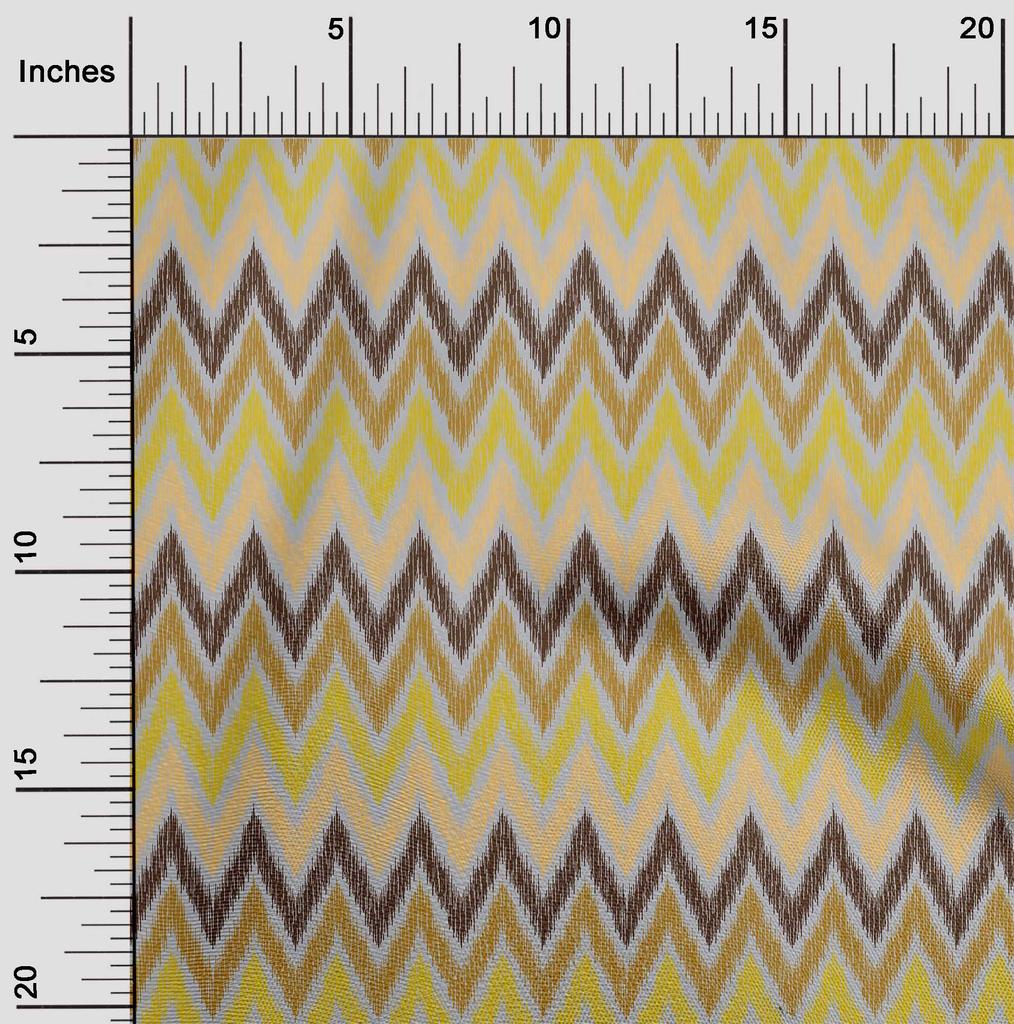 oneOone Cotton Flex Fabric Chevron Ikat Print Sewing Fabric BTY 40 Inch Wide