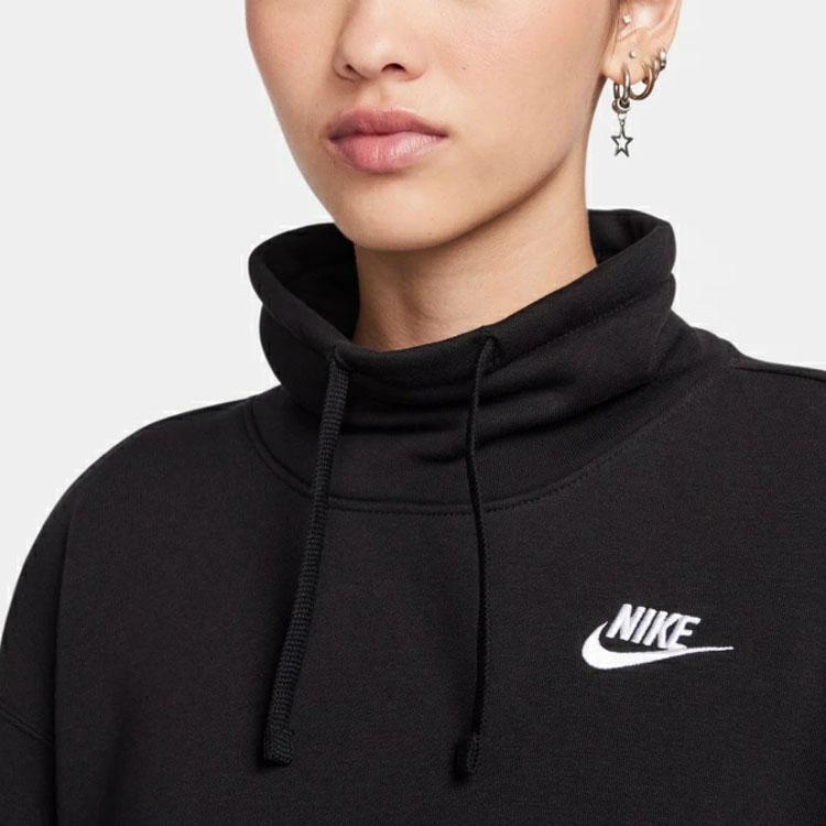 Nike Letter Logo Long Sleeve Sweatshirt Women sweatshirt Black FB8665-010