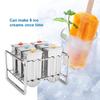 Stainless Steel Molds Ice Cream Industrial Home Kitchen DIY Ice Pop Mould Maker Tool(2#)
