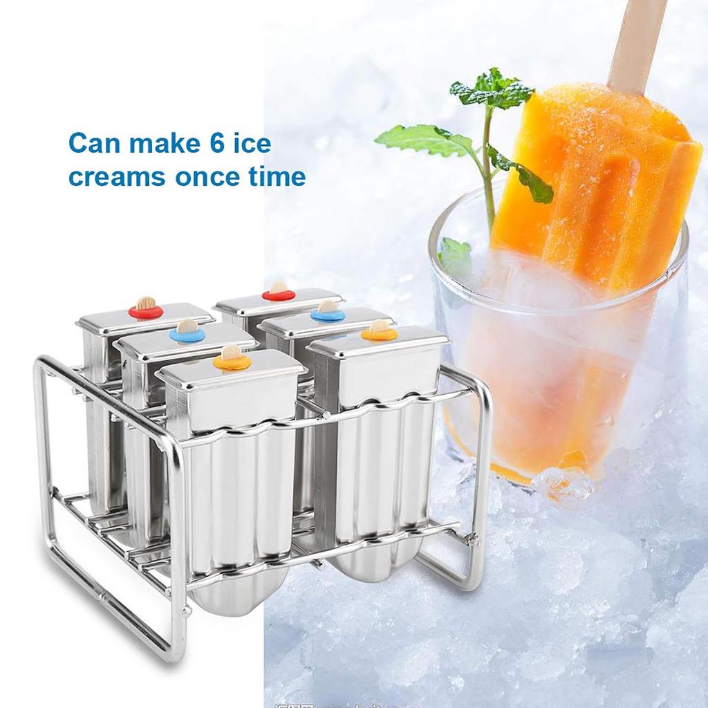 Stainless Steel Molds Ice Cream Industrial Home Kitchen DIY Ice Pop Mould Maker Tool(2#)
