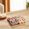 Divided Snack Serving Bowl Tray Dish Platter Appetizer Dessert Tray for Holiday Desktop Durable Multifunctional Accessory