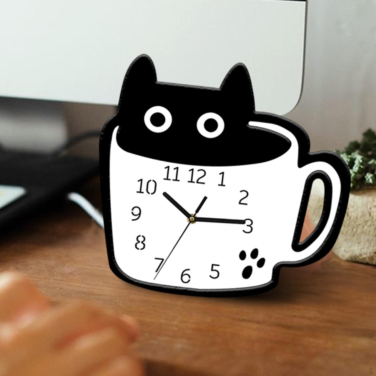 

Wall Clock Home Decoration Modern Cartoon Housewarming Gift Hanging Silent for Dining Room