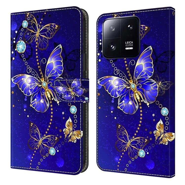 

Кожаный чехол-кошелек для Xiaomi 13 Pro 5G с 3D-принтом и подставкой для телефона Folio