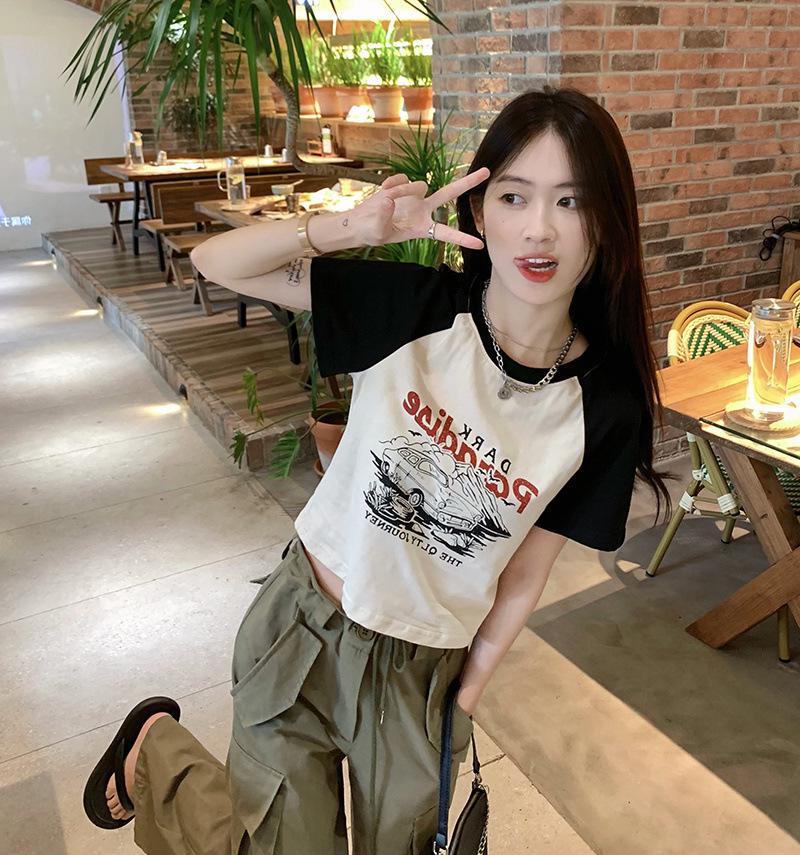 2024 Slim-Fit Korean Retro Printed Women's Summer T-Shirt