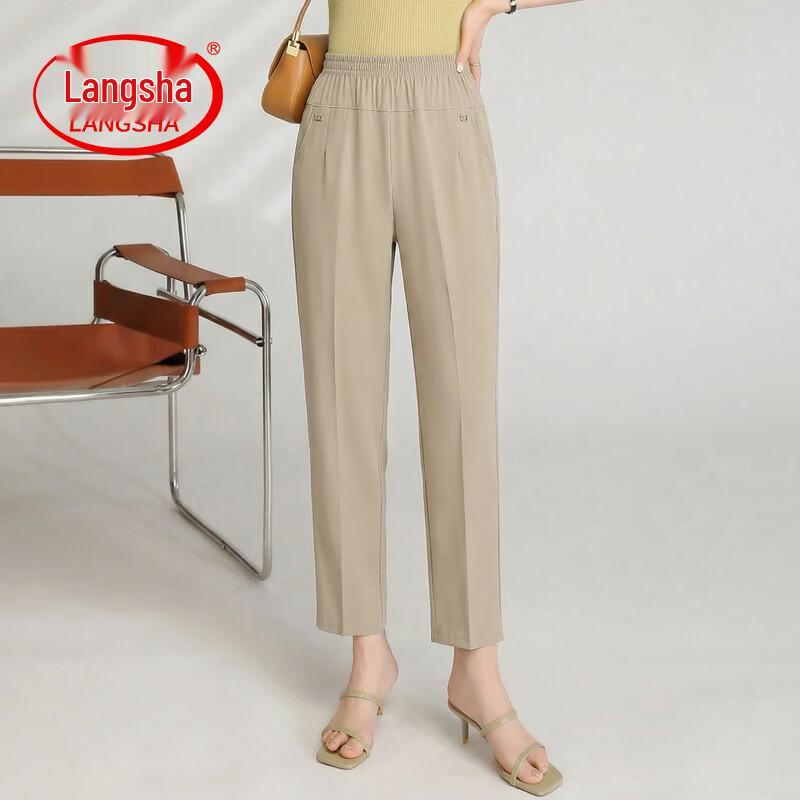 LangSha Women s Summer Loose Straight-Leg Cropped Pants 6XL