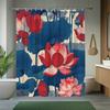 1Pc Floral Watercolor Pattern Shower Curtain Bathroom Decoration Polyester Fabric Contains 12 Hooks 70. 8X70. 8 Inch