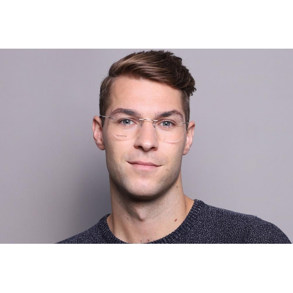 Owalne bezramkowe okulary korekcyjne SmaRtbuy Collection Hani Rt 010 C1 Fashion Unisex