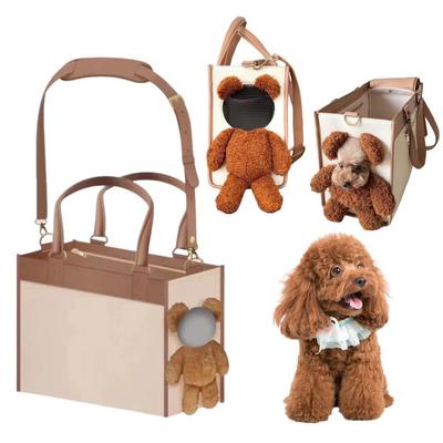 Yousheng Pet Carrier Handbag Dog Carrier Tote with Leash Clip Peek Window Soft Travel Shoulder Bag for Small Dogs or Cats Bichon Poodle Yorkie