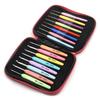 1set Colorful Weaving Tool Set, Soft Plastic Handle Alumina Crochet Hook Combination Set With Storage Bag, Diy Knitting Tools