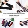 1 Pair Girl Fingerless Glove Simple Style Comfortable Knit Gloves Knitting Craft Girls Arm Covers Hand Cover for Outdoor Wearing