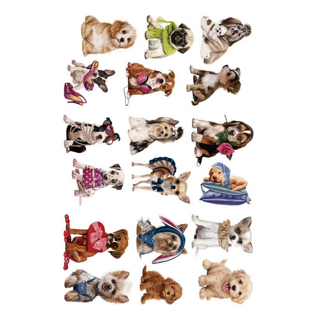 Retro Scrapbooking Stickers Aesthetic Flower Stickers Dog Cat Rabbit Stickers for DIY Diary Album Planner Scrapbooking