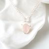 Rose Quartz Gemstone 925 Sterling Silver Jewelry Handmade Pendant For Birthday PP-56-23