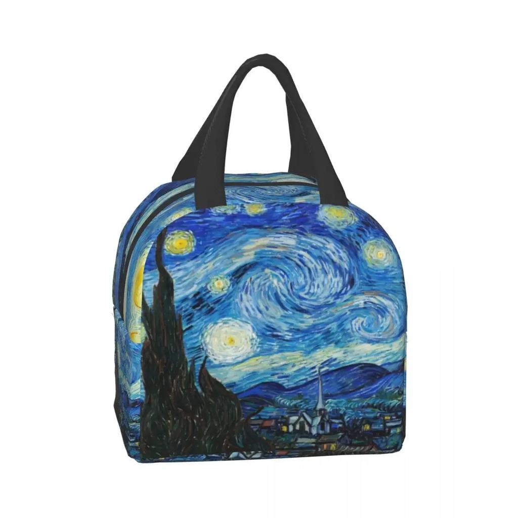 Insulated Lunch Tote Bag for Women School Portable Thermal Cooler Almond Blossoms Flowers Art Lunch Box